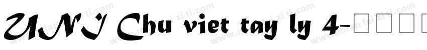 UNI Chu viet tay ly 4字体转换